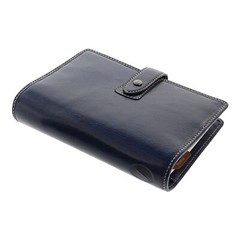 Filofax Malden Organizer Personal Size Navy – Tactile Full Grain Buffalo Leat…