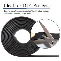 Self-Adhesive Neoprene Rubber Strips for DIY Gaskets and Seals, 10′ Long