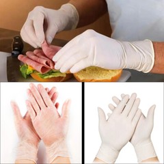 100 Pcs Latex Gloves S M L Size Single Use Gloves Ship Fast