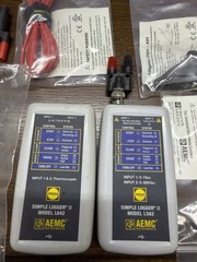 AEMC Instruments Simple Logger II LOT Of 2 With Accessories