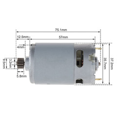 RS550 18V High Speed DC Motor 14 Teeth 9.5mm Gear for Electric Drill Saw Drivers