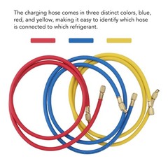 3pcs 150cm Charging Hose Air Conditioner Charging Hose 1/4in Fits