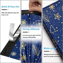 Christmas Poly Mailer 10×13 Inch 100 Pcs, Waterproof and Tear-Resistant Shipp…