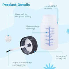 120 Pcs 2 Oz Touch Up Paint Container – Empty Paint Touch Up Bottles with Bru…