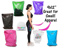 3 Sizes, 30 Pack Plastic Merchandise Bags, Assorted Colors Gift Combo w Handles