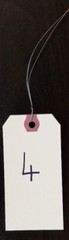 Size 4 Manila Inventory Shipping Hang Tags with Wire 4 1/4″ x 2 1/8″ Wired Tags