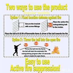 Self-Exciting Fire Extinguisher ball for Kitchen Car Electric Box Garage house