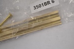 6″ 3501BR Pull Replacement w 2 Screws Hardware Pack Brushed Brass Finish