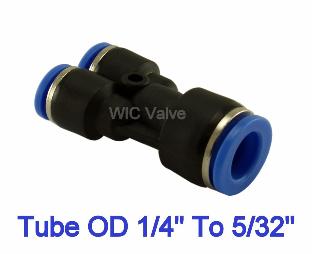5 Pieces Pneumatic Reduced Y Union Tube OD 1/4″ To 5/32″ Push In 3 Way Fitting