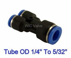 5 Pieces Pneumatic Reduced Y Union Tube OD 1/4″ To 5/32″ Push In 3 Way Fitting