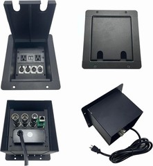 Procraft Recessed Floor Pocket – Mini Stage Connectivity Box with a 2-Hole Lid;