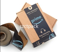 4 ROLLS! 3 Inch X 164 Ft Kraft Tape Amazon Prime Self Adhesive Ships （From USA）