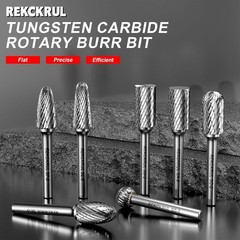 Professional 10 Pcs Tungsten Carbide Rotary Burr Bits Set, Double Cut Carbide Bu