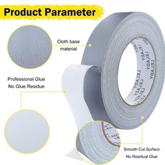 Duct Tape – 1 Inch x 40 Yards, 2 Rolls, Silver & Gray, Heavy Duty, No Residue…
