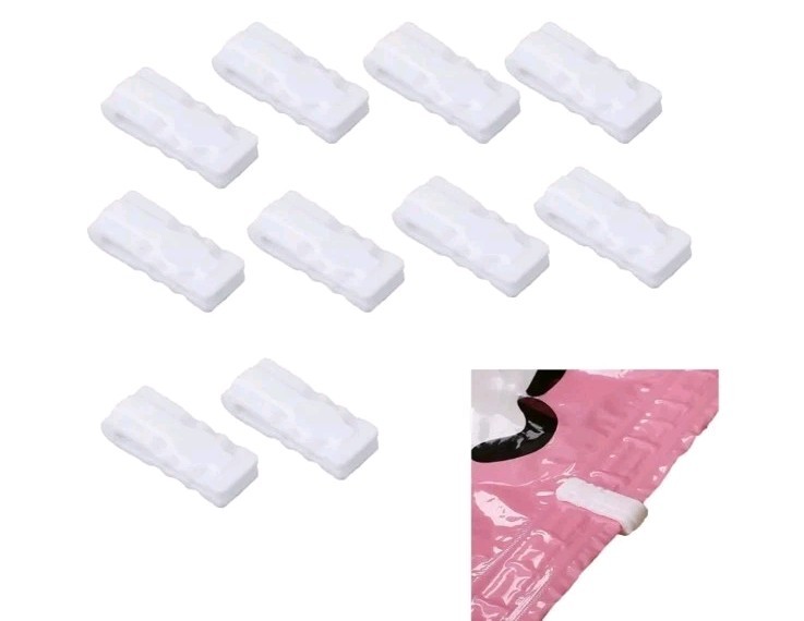 10 Pack Reusable Vacuum Storage Bags Sealing Zipper Labor Saver Sliding Clips…