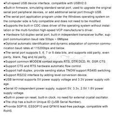 CH343G USB to Serial Port Module USB to TTL Converter Compatible With USBV2.0