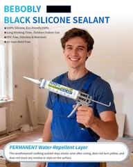 Black Silicone Caulk & Sealant 100% Waterproof Silicone Caulking Silicone