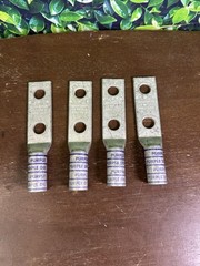 Burndy YAZV28-2NTC-FX 4/0 550/24 CU Purple Die 15 Compression Lugs Lot of 4