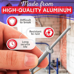 25Pcs Large Head Pop Rivets Aluminum – 3/16″ x 1-1/2″ Aluminum Dome Head Blin…