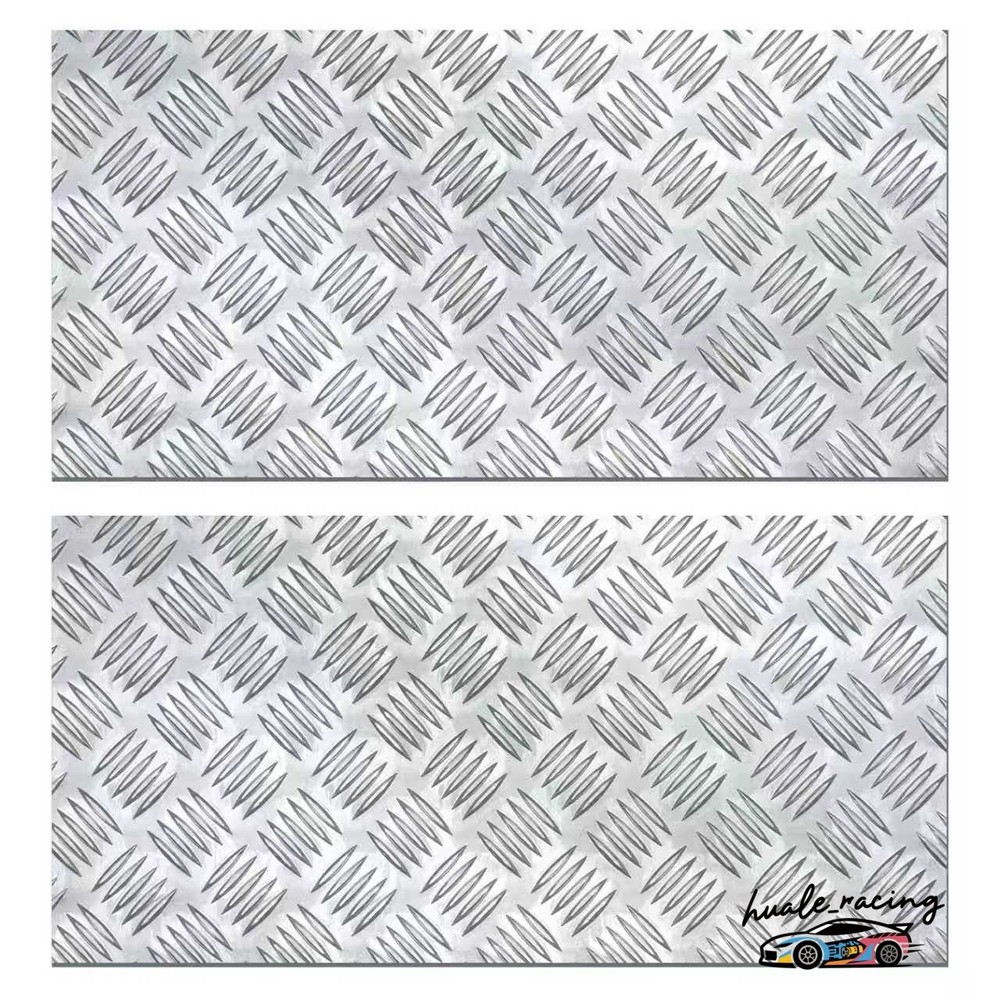 2x Heavy Aluminum Diamond Plate 254mm by 508mm Trailer Garage Sheet