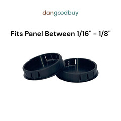 2″ Hole Nylon Locking Panel Plugs Black/White Dome Cover 2 1/8″ Top Width