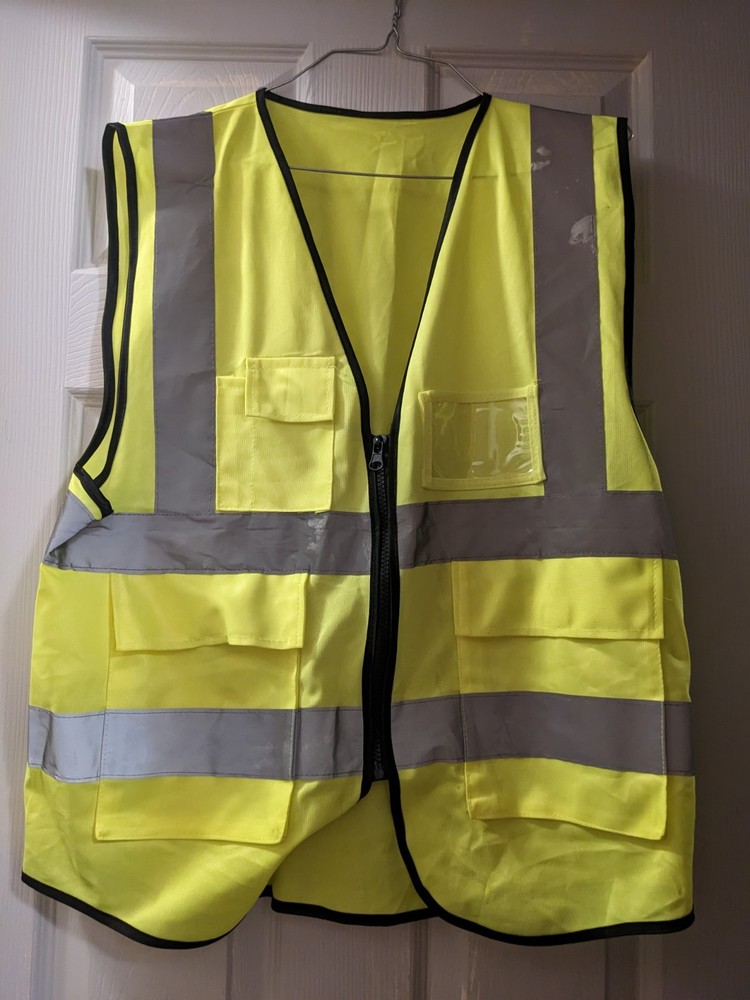 Hi Visibility Reflective Yellow Safety Vest with ID POCKET (Small to 2XL)
