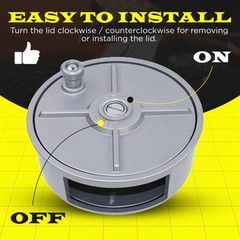 6″ Aluminum Tie Wire Reel Coil Uncoil Cord Holder Lightweight High Quality!