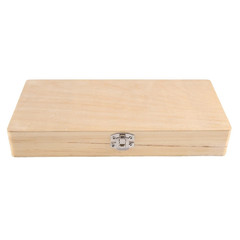 1pcs Wooden Microscope Slide Storage Box – Holds 50 Slides Securely – NEW