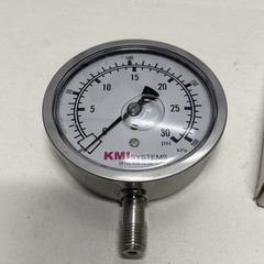 ASHCROFT 10-1008-SL-02L-30 100m Steel Pressure Filled Gauge 30 psi 101008SL02L30