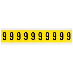 BRADY 3430-9 Number Label,9,1-1/2in.Hx7/8in.W 32MF74