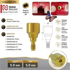 US Nobel Active Nobel Parallel CC Healing Abutment Compatible Conical Connection