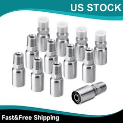 12 Pack 1/2″ NPTF Hydraulic Hose End Fittings, 1/2″ I.D. Hose x 1/2″ NPTF Male