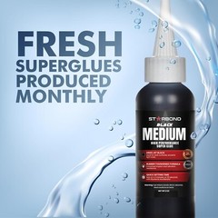 Starbond 2 oz. Black Medium – Super Glue (Premium Cyanoacrylate CA Glue)