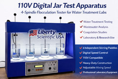 110 V Flocculation Digital Jar Test Apparatus 4 Spindle SAME DAY SHIP FROM USA