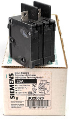 Siemens QB2B020 20 Amp 2 Pole Circuit Breaker Type QB 2P 20A — NEW (QTY 1)