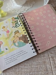 LGB About God Hardcover Junk Journal Wire Bound Scrapbook Vintage Upcycled Book