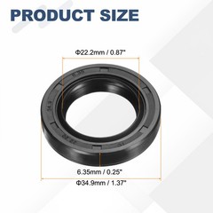 22.2 x 34.9 x 6.35mm TC Shaft Seal Nitrile Rubber Double Lip Oil Seals
