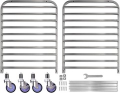 10-Tier Aluminum Bakery Rack with Wheels for 18″x13″ Sheet Pans