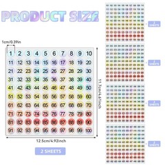 Small Number Stickers 1 to 500 Vinyl Consecutive 2 Sets 1-500–10 Shee