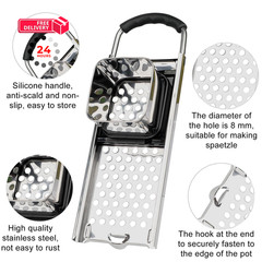 Premium Grade Stainless Steel Spaetzle Maker with Comfort 11 x 33cm, Sliver