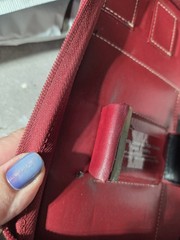 Vintage Franklin Covey red leather zipper PDA planner 6 ring 9 x 7 x 2.5