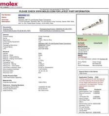 50 Pair Molex 18-24 AWG Gauge Pins 0.062″ Male and Female Pins Connector, Crimp