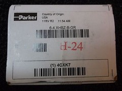 New PARKER 6-4 XHBZ-B-GR Flare Connector, 37°, 3/8 in, 4CXK7, (C39J)