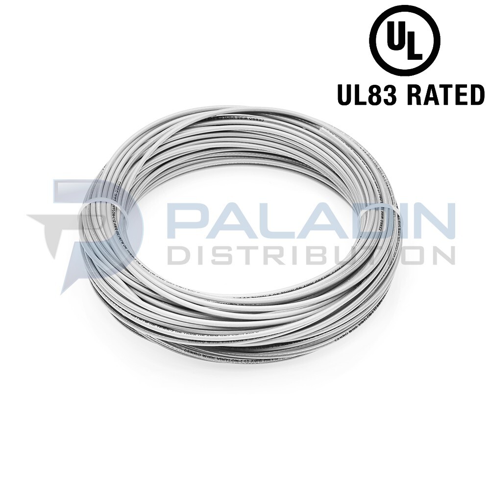 #10 AWG Gauge 600V THHN Stranded Copper Wire UL Listed – White 50FT