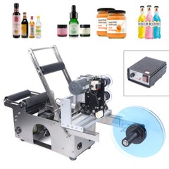 Semi-Automatic Labeling & Coding Machine Round Bottle Jar Label Marking Machine