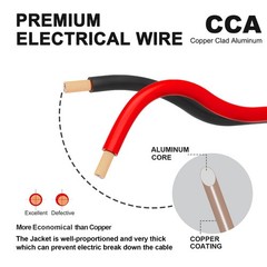 TYUMEN 100FT 14/2 Gauge Red Black Cable Hookup Electrical Wire LED Strips Ext…