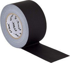 4″ x 60 Yard 96mm x 55 m 11 mil STIKK Black Gaffers Tape No Residue Cloth Matte