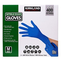 Kirkland Signature. Nitrile Exam Gloves, Medium. 400 Count
