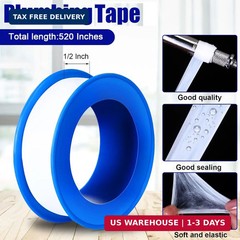 Pushglossy 200 Rolls PTFE Tape 1/2 x 520 Inches Plumbers Waterproof Sealant Plum