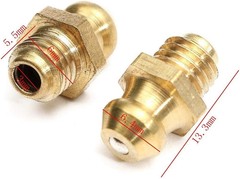 25 Pcs/Set 1/4-28 SAE-LT Copper Taper Thread Grease Zerk Nipple Fitting Straight